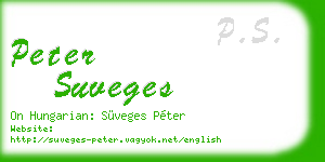 peter suveges business card